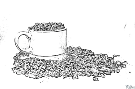 koffie Kleurbladsye Om Te Druk